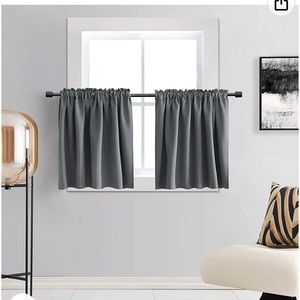 NWT Donren gray 42”x24” curtains - bundle of 2